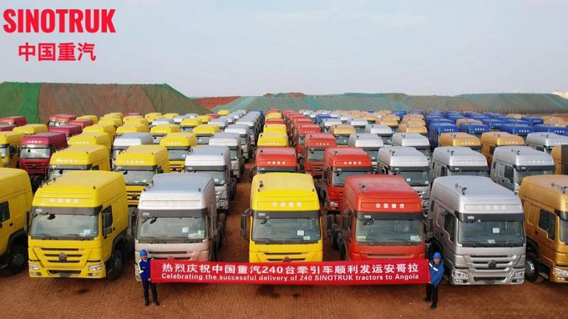 中国重汽出口安哥拉240台HOWO牵引车